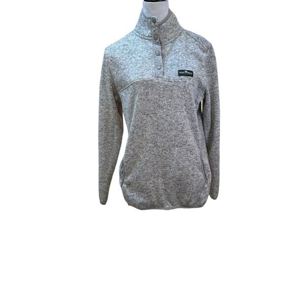 Simply Southern Pullover Sweater Women's Gray Button Up Fleece - Picture 1 of 7